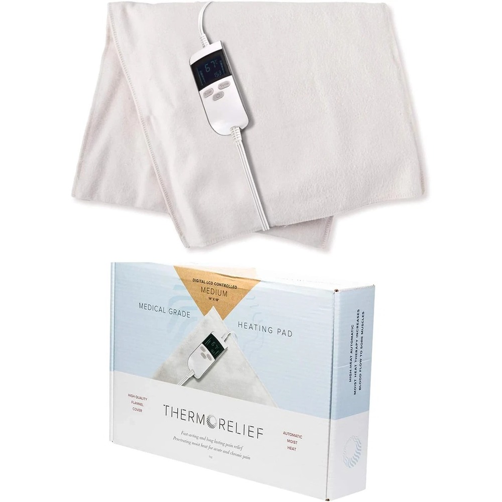 Thermorelief Extra Hot Moist Heating Pad with Auto Shut Off for Pain Relief King